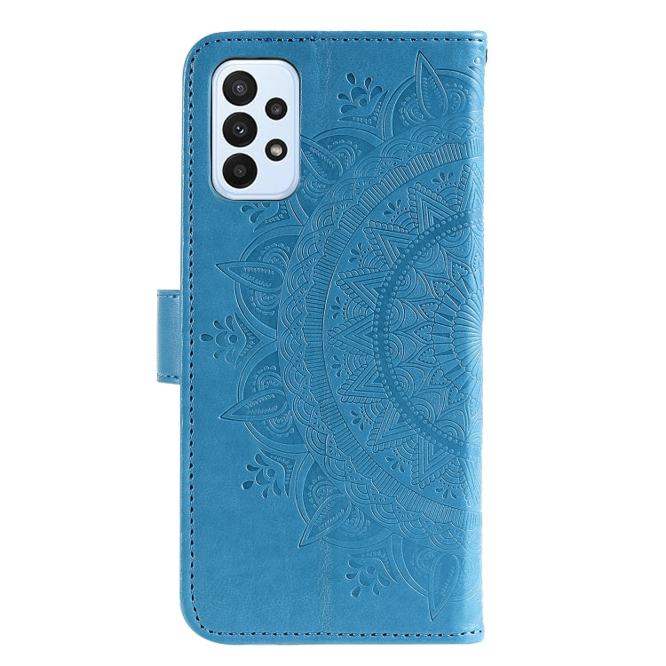 For Samsung Galaxy A23 Totem Flower Embossed Leather Phone Case