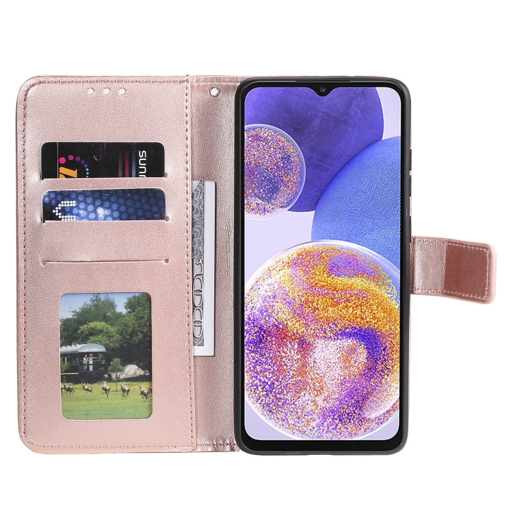 For Samsung Galaxy A23 Totem Flower Embossed Leather Phone Case