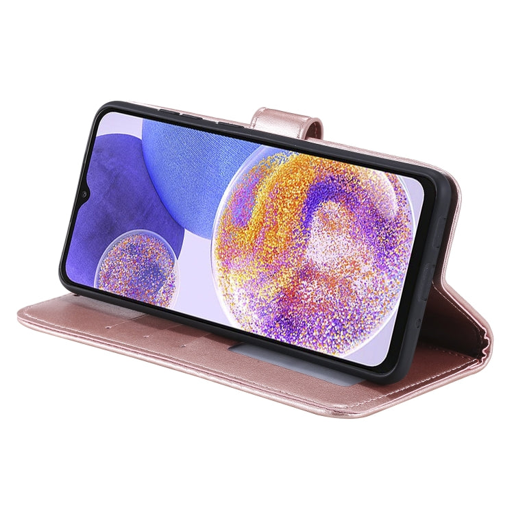 For Samsung Galaxy A23 Totem Flower Embossed Leather Phone Case