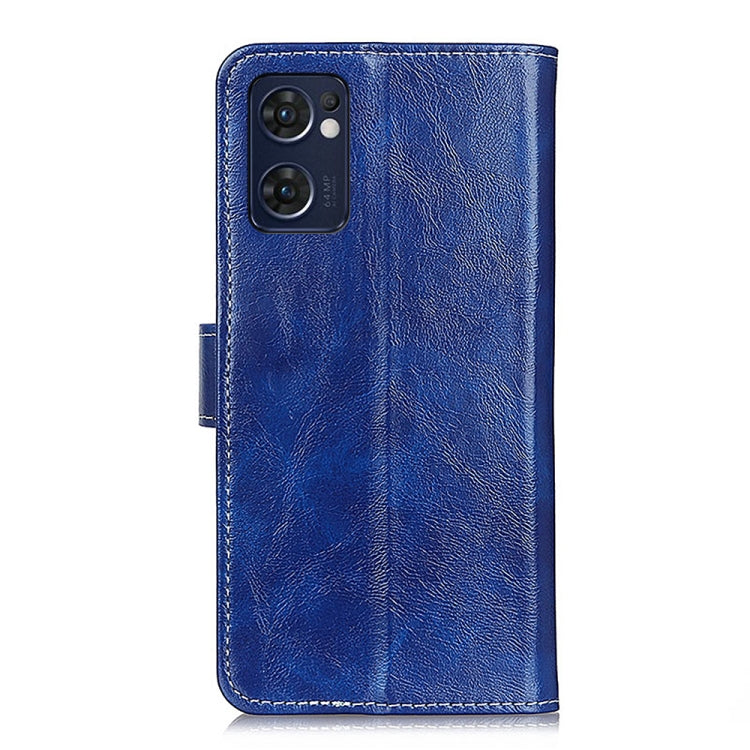 For OPPO Reno7 5G Overseas Version / Find X5 Lite Retro Crazy Horse Texture Horizontal Flip Leather Phone Case