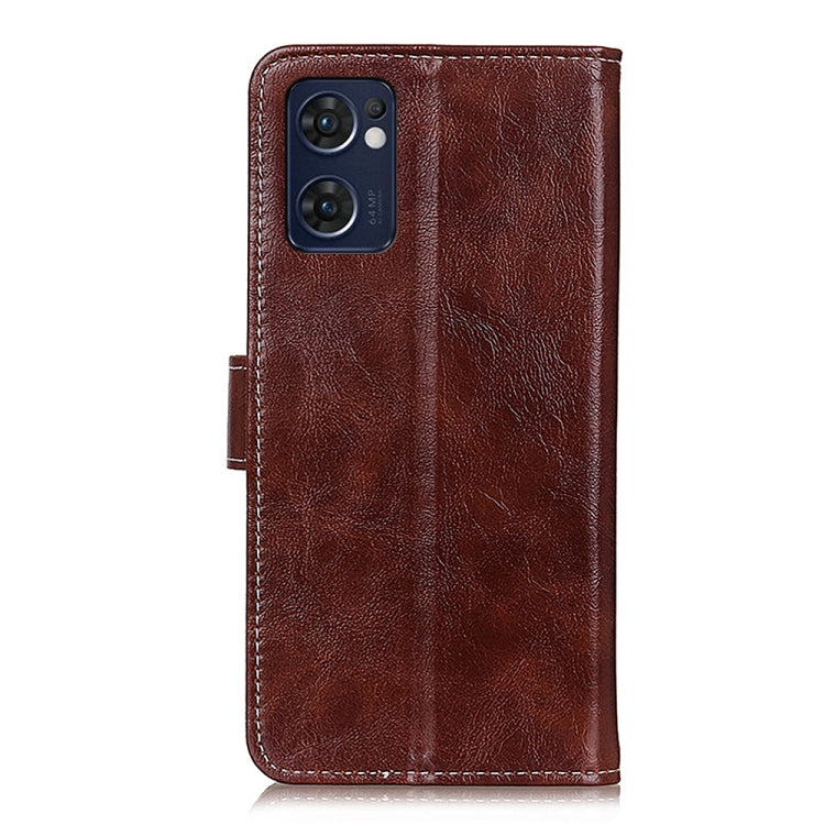 For OPPO Reno7 5G Overseas Version / Find X5 Lite Retro Crazy Horse Texture Horizontal Flip Leather Phone Case