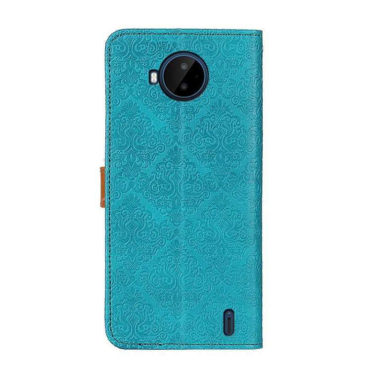 For Nokia C20 Plus European Floral Embossed Horizontal Flip Leather Phone Case