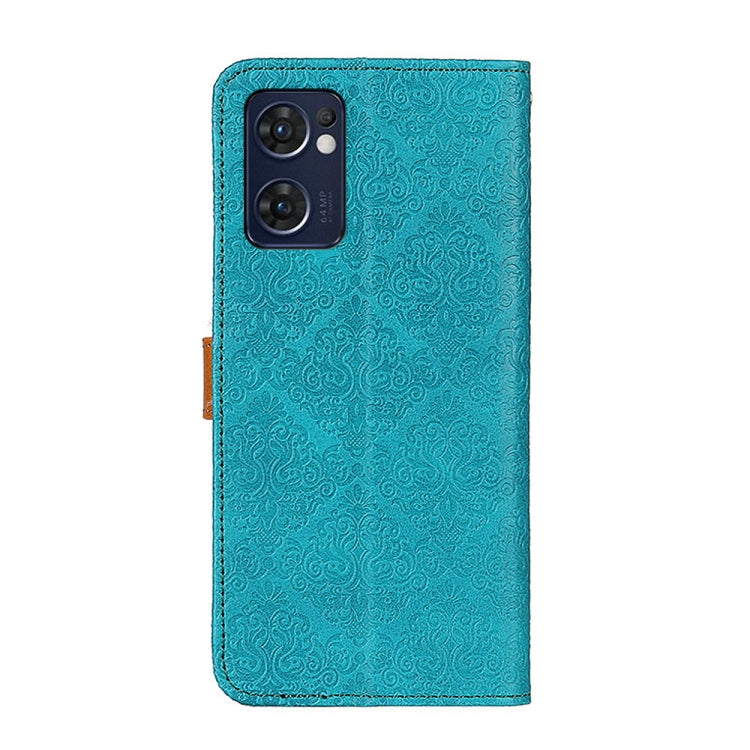 For OPPO Reno7 5G Overseas Version / Find X5 Lite European Floral Embossed Horizontal Flip Leather Phone Case