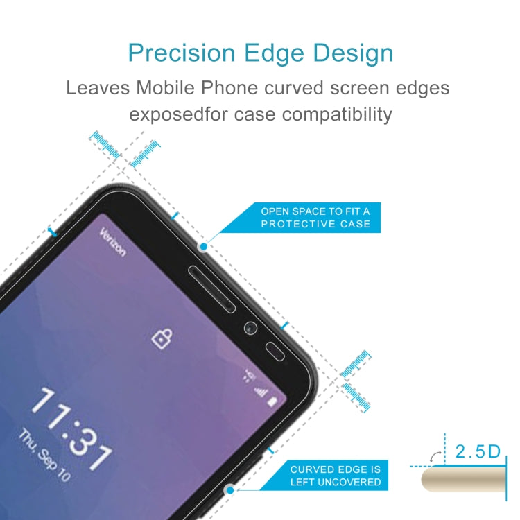 10 PCS 0.26mm 9H 2.5D Tempered Glass Film For Orbic Maui