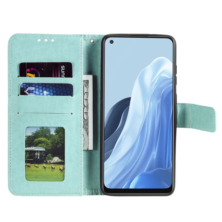 For OPPO Reno7 5G International Version / Find X5 Lite Totem Flower Embossed Leather Phone Case