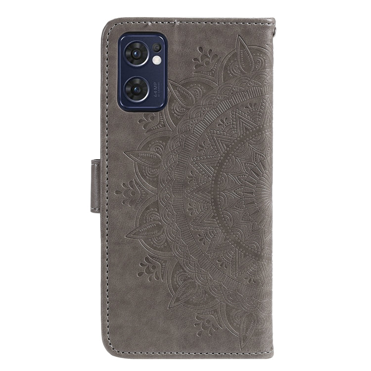 For OPPO Reno7 5G International Version / Find X5 Lite Totem Flower Embossed Leather Phone Case