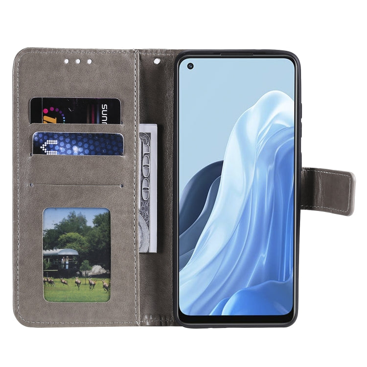 For OPPO Reno7 5G International Version / Find X5 Lite Totem Flower Embossed Leather Phone Case