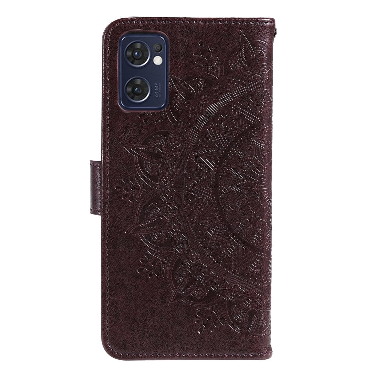 For OPPO Reno7 5G International Version / Find X5 Lite Totem Flower Embossed Leather Phone Case