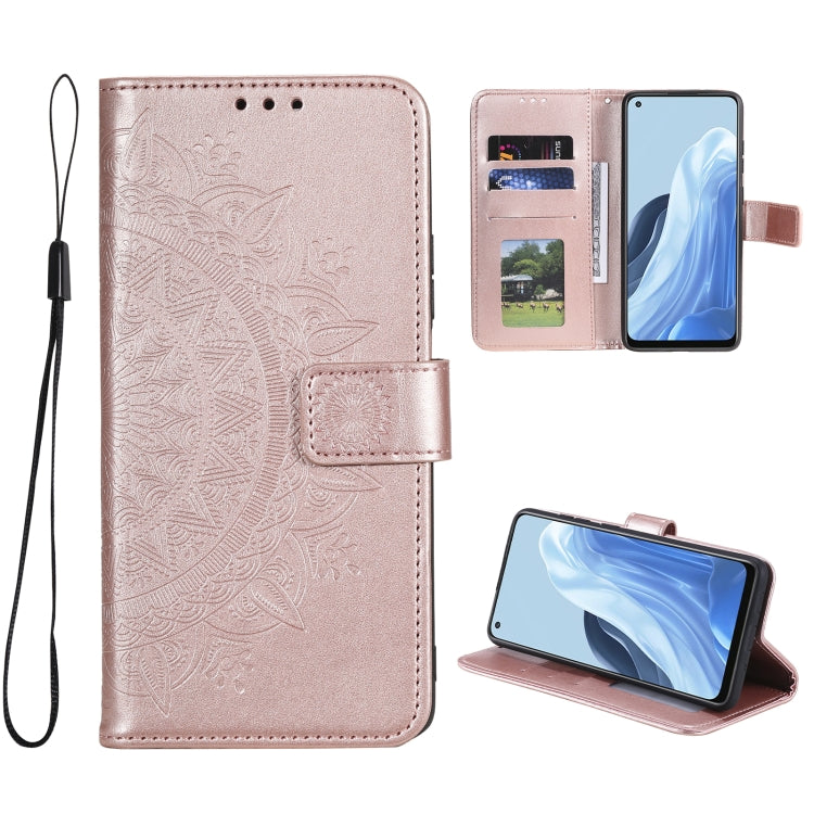 For OPPO Reno7 5G International Version / Find X5 Lite Totem Flower Embossed Leather Phone Case