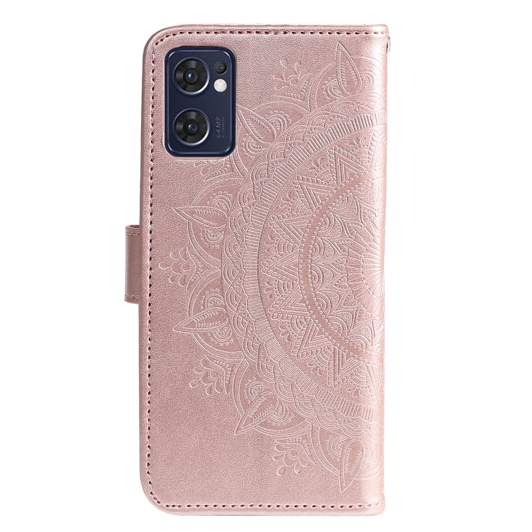 For OPPO Reno7 5G International Version / Find X5 Lite Totem Flower Embossed Leather Phone Case