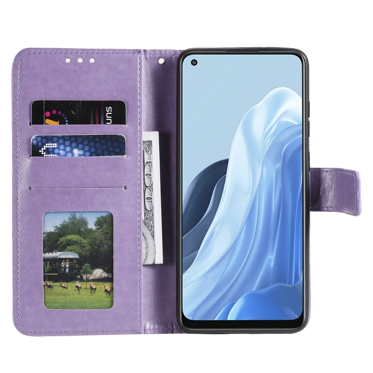For OPPO Reno7 5G International Version / Find X5 Lite Totem Flower Embossed Leather Phone Case