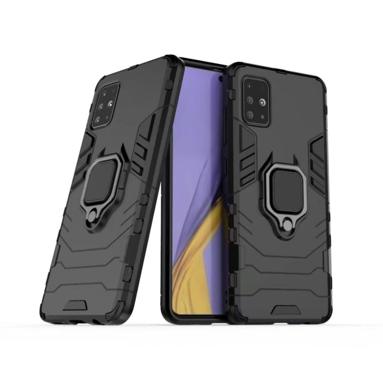 For Galaxy A51 PC + TPU Shockproof Protective Case with Magnetic Ring Holder