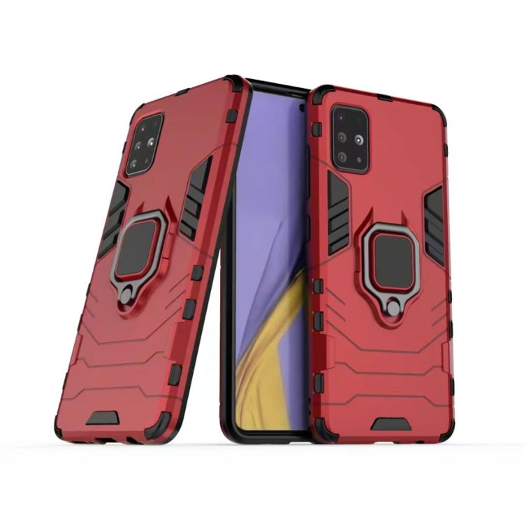 For Galaxy A51 PC + TPU Shockproof Protective Case with Magnetic Ring Holder