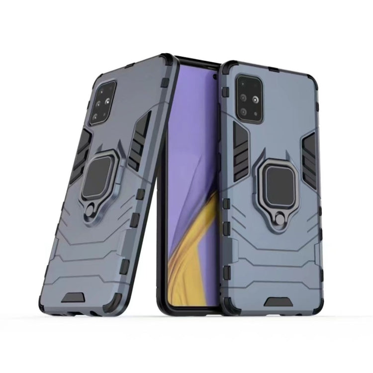 For Galaxy A51 PC + TPU Shockproof Protective Case with Magnetic Ring Holder