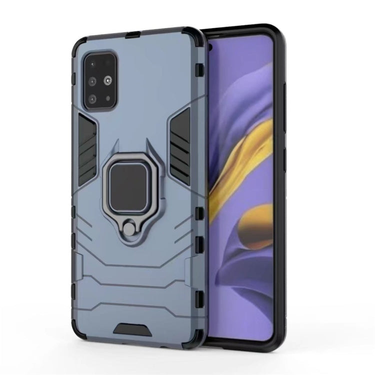 For Galaxy A51 PC + TPU Shockproof Protective Case with Magnetic Ring Holder