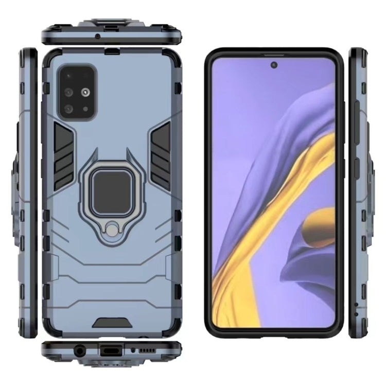For Galaxy A51 PC + TPU Shockproof Protective Case with Magnetic Ring Holder