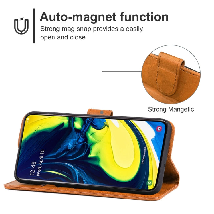 Leather Phone Case For Samsung Galaxy A80