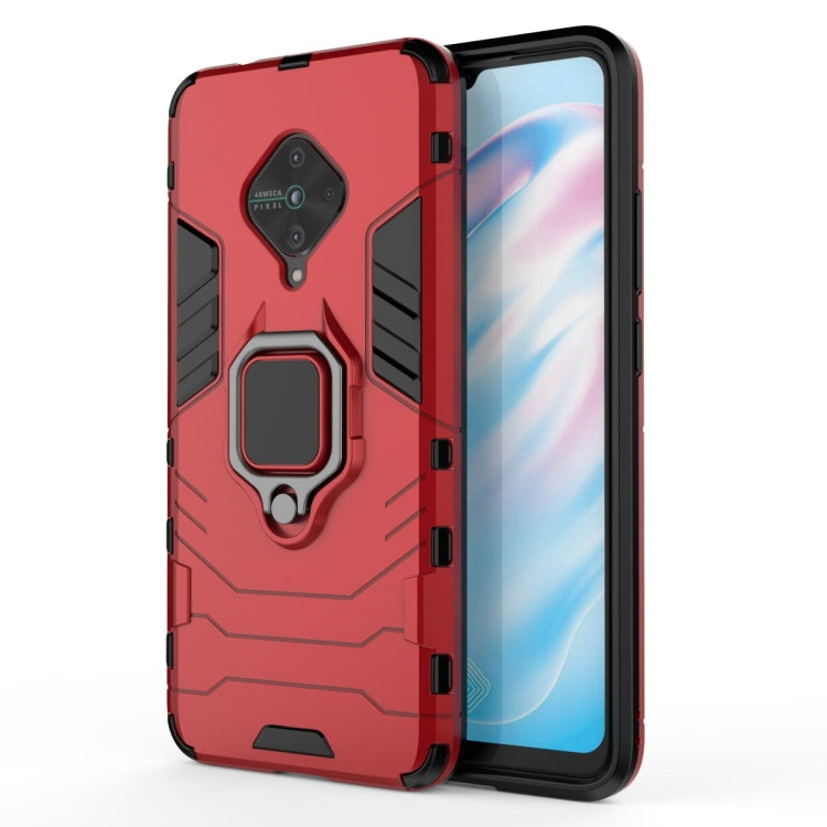 For Vivo V17 / Y9s / S1 Pro Shockproof PC + TPU Protective Case with Magnetic Ring Holder