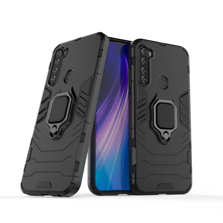 For Xiaomi Redmi Note 8T Shockproof PC + TPU Protective Case with Magnetic Ring Holder