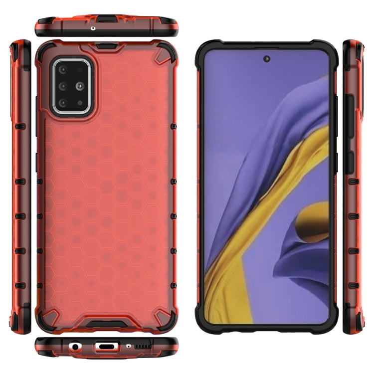 For Galaxy A51 Shockproof Honeycomb PC + TPU Protective Case