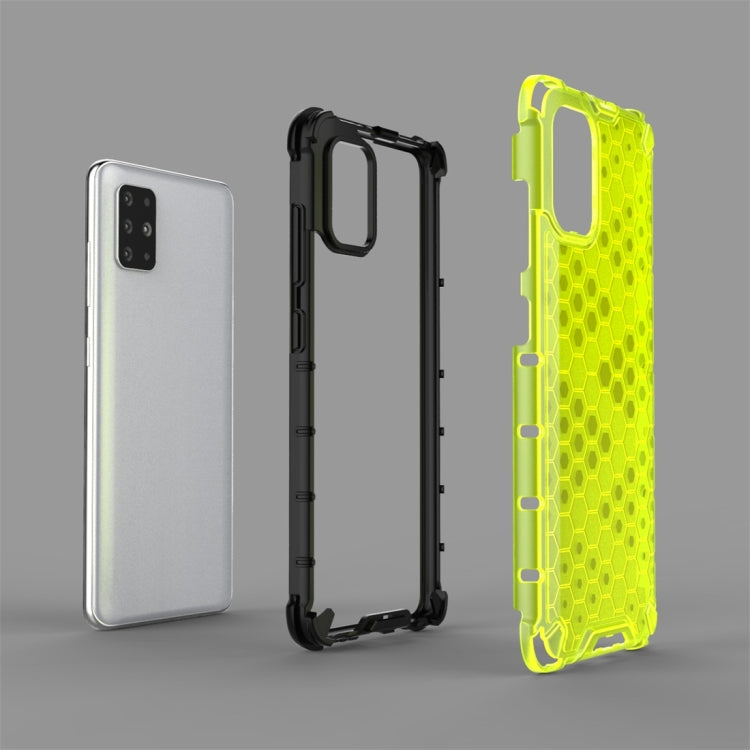 For Galaxy A51 Shockproof Honeycomb PC + TPU Protective Case