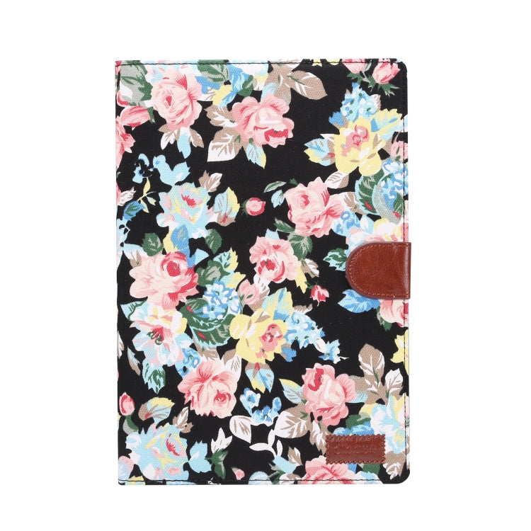 For Samsung Galaxy Tab A8 10.5 2021 X200 / X205 Flower Cloth Leather Smart Tablet Case