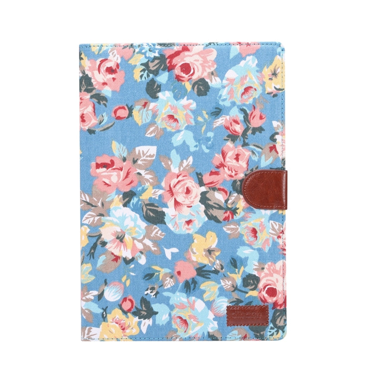 For Samsung Galaxy Tab A8 10.5 2021 X200 / X205 Flower Cloth Leather Smart Tablet Case