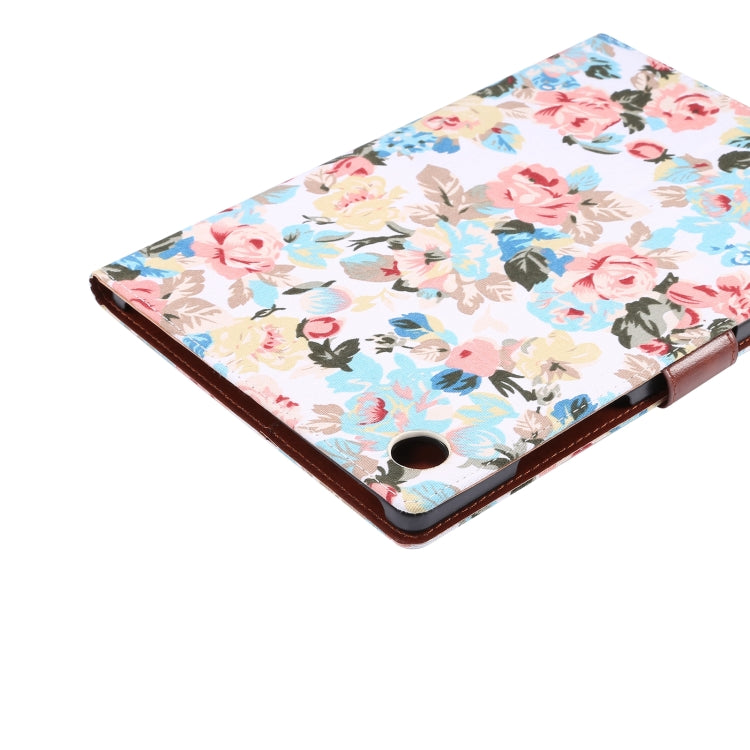 For Samsung Galaxy Tab A8 10.5 2021 X200 / X205 Flower Cloth Leather Smart Tablet Case