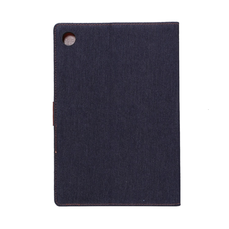 For Samsung Galaxy Tab A8 10.5 2021 X200 / X205 Denim Cloth Leather Smart Tablet Case