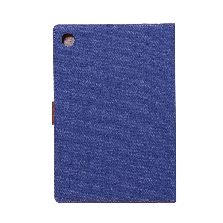For Samsung Galaxy Tab A8 10.5 2021 X200 / X205 Denim Cloth Leather Smart Tablet Case