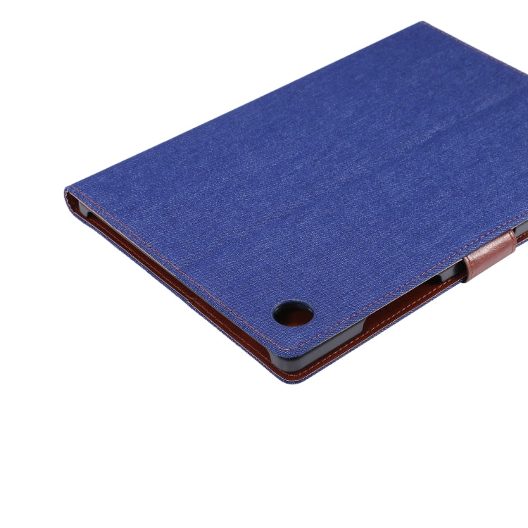 For Samsung Galaxy Tab A8 10.5 2021 X200 / X205 Denim Cloth Leather Smart Tablet Case
