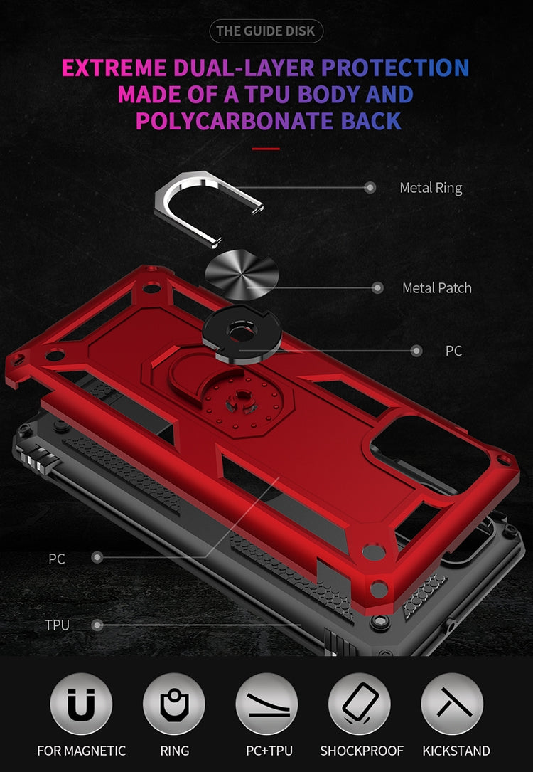 For  Galaxy A71 Shockproof TPU + PC Protective Case with 360 Degree Rotating Holder