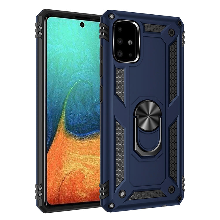 For  Galaxy A71 Shockproof TPU + PC Protective Case with 360 Degree Rotating Holder