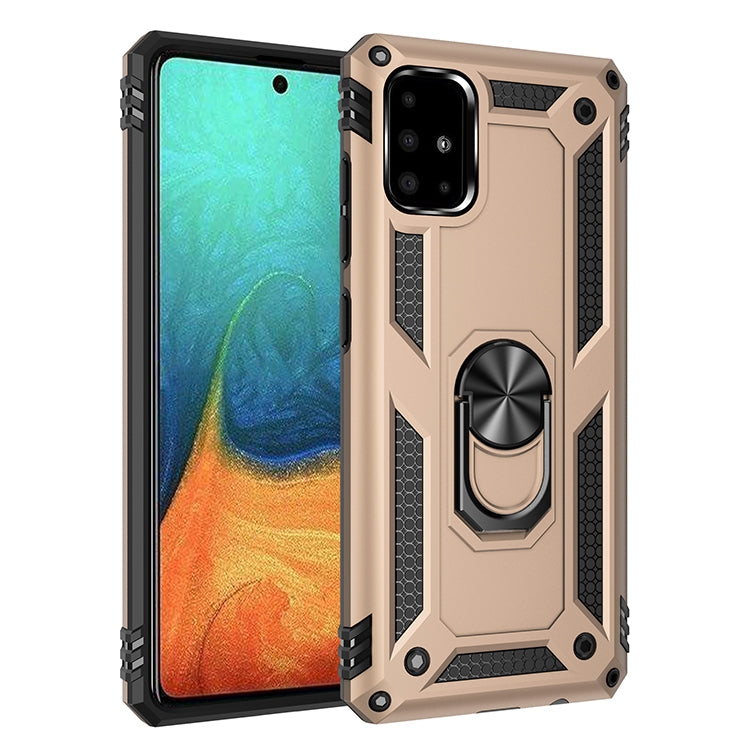 For  Galaxy A71 Shockproof TPU + PC Protective Case with 360 Degree Rotating Holder