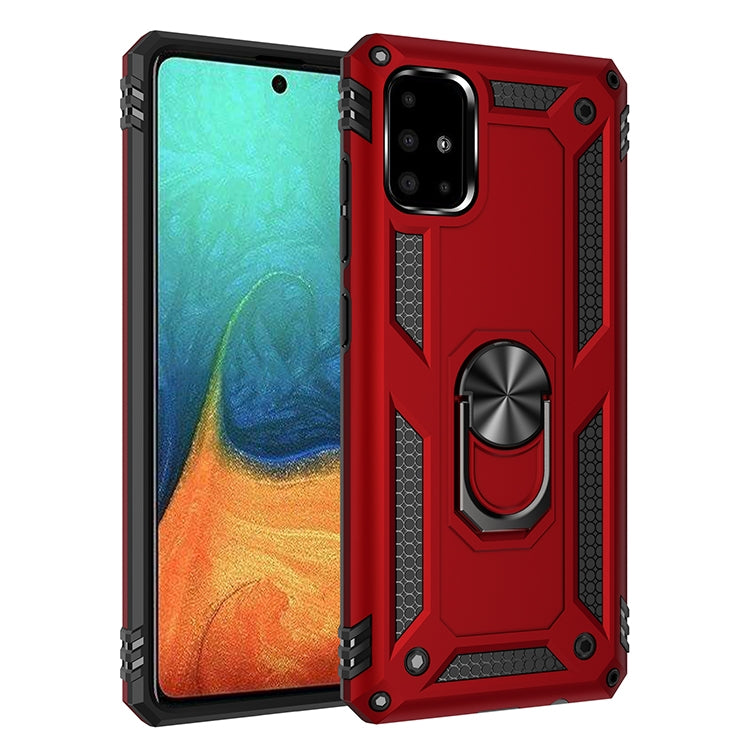 For  Galaxy A71 Shockproof TPU + PC Protective Case with 360 Degree Rotating Holder