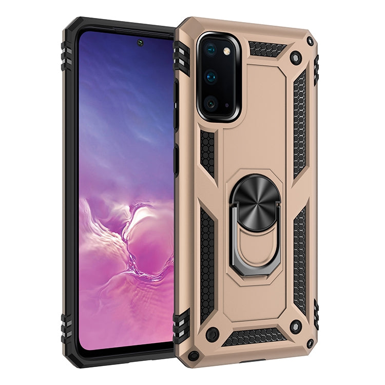 For Galaxy S20 Shockproof TPU + PC Protective Case with 360 Degree Rotating Holder
