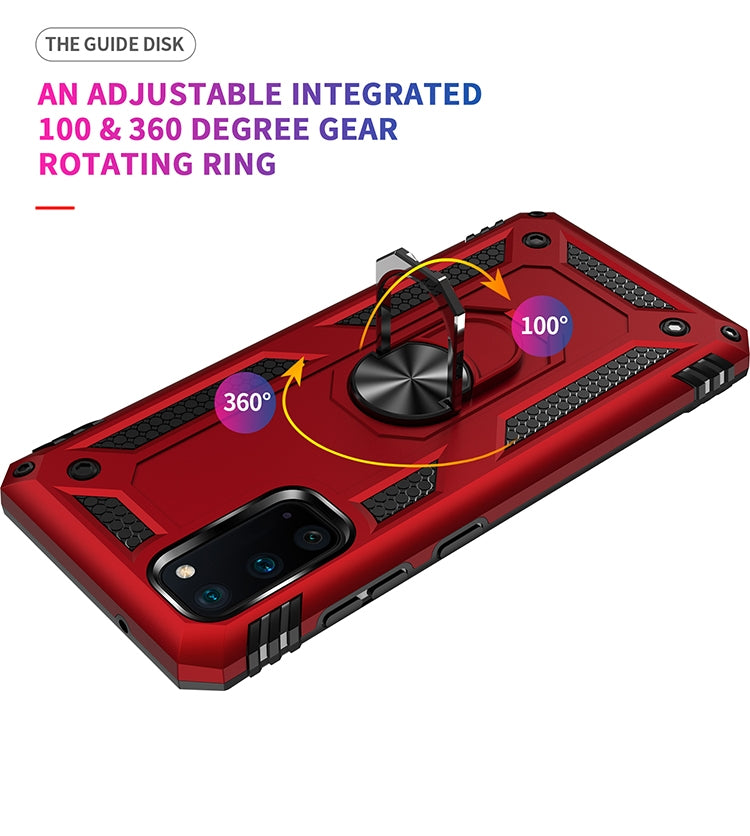 For Galaxy S20 Shockproof TPU + PC Protective Case with 360 Degree Rotating Holder