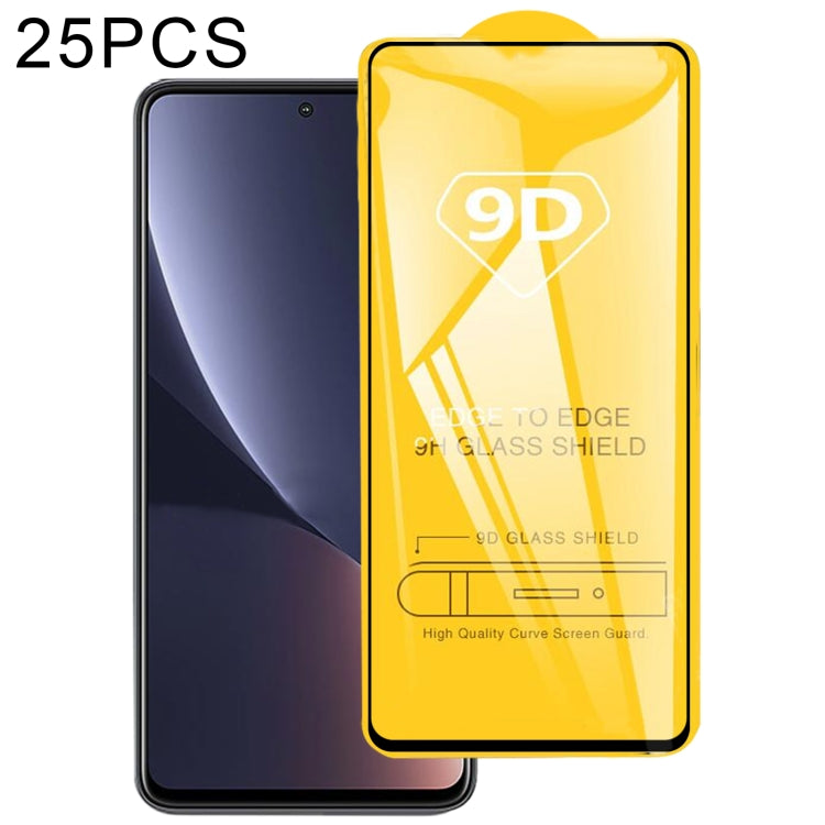 25 PCS 9D Full Glue Screen Tempered Glass Film For Xiaomi Redmi K50/K50 Pro/K50 Gaming/Redmi K60/K60 Ultra