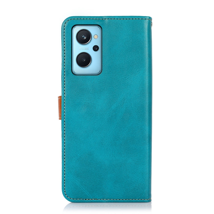 For OPPO Realme 9i KHAZNEH Dual-color Cowhide Texture Flip Leather Phone Case