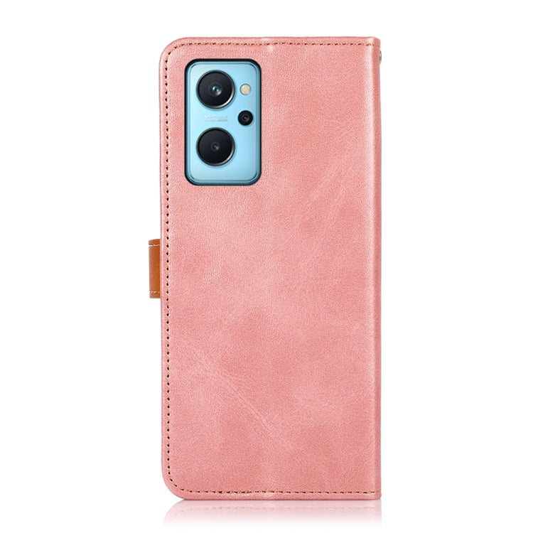 For OPPO Realme 9i KHAZNEH Dual-color Cowhide Texture Flip Leather Phone Case