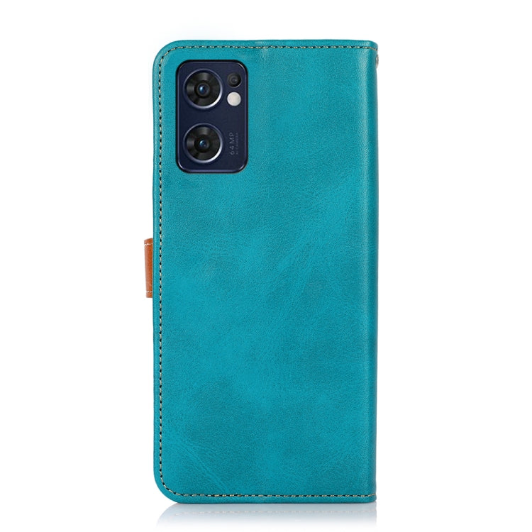 For OPPO Reno7 5G Global / Find X5 Lite KHAZNEH Dual-color Cowhide Texture Flip Leather Phone Case