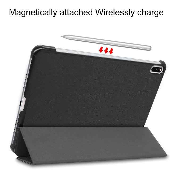 For Huawei MatePad Pro 10.8 Custer Texture Horizontal Flip PU Leather Case with Three-folding Holder