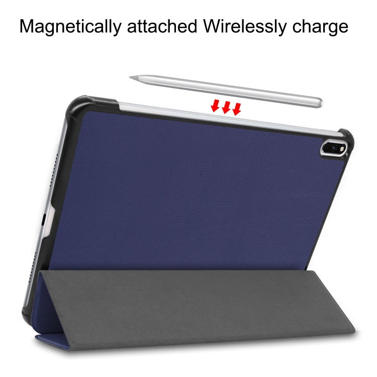 For Huawei MatePad Pro 10.8 Custer Texture Horizontal Flip PU Leather Case with Three-folding Holder