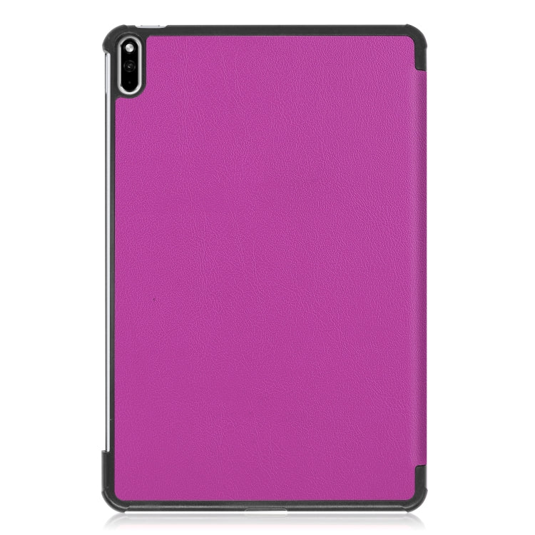 For Huawei MatePad Pro 10.8 Custer Texture Horizontal Flip PU Leather Case with Three-folding Holder