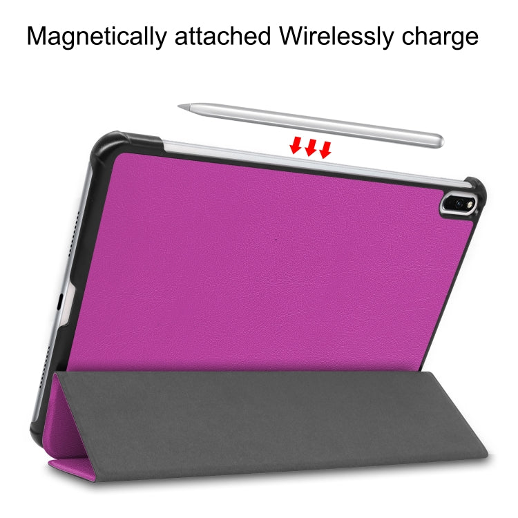 For Huawei MatePad Pro 10.8 Custer Texture Horizontal Flip PU Leather Case with Three-folding Holder