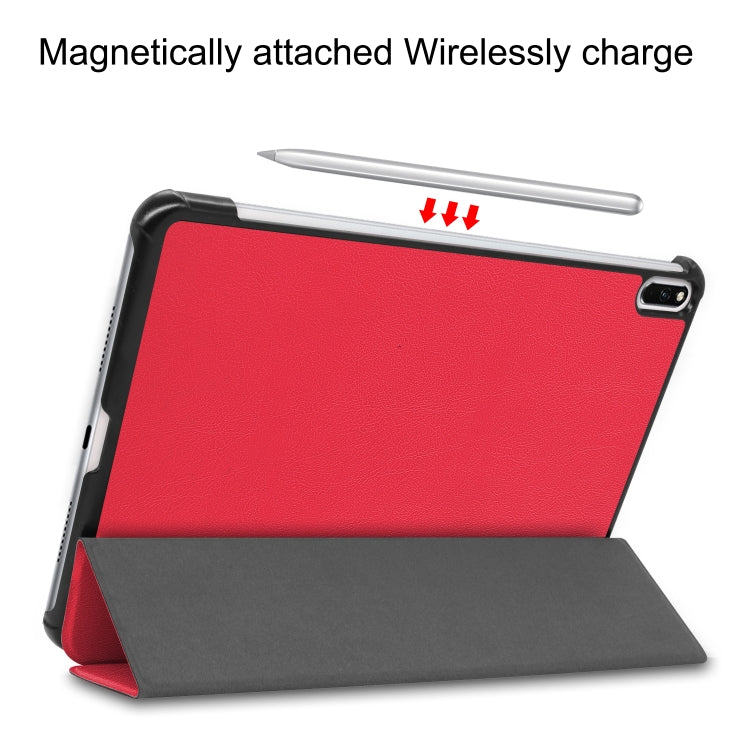 For Huawei MatePad Pro 10.8 Custer Texture Horizontal Flip PU Leather Case with Three-folding Holder