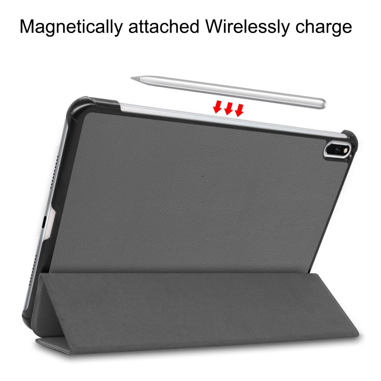 For Huawei MatePad Pro 10.8 Custer Texture Horizontal Flip PU Leather Case with Three-folding Holder
