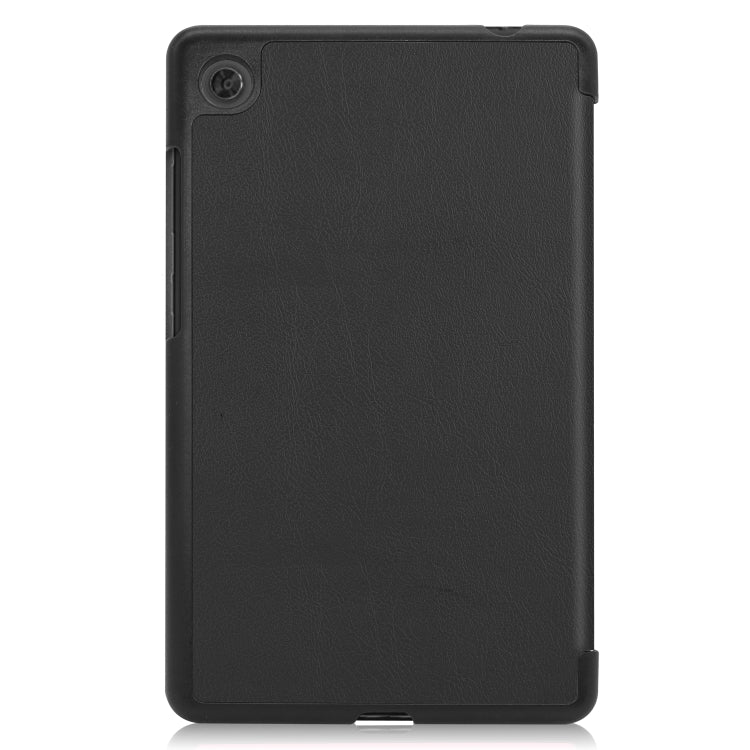 For Lenovo Tab M7 Custer Texture Horizontal Flip PU Leather Case with Three-folding Holder