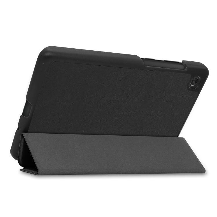 For Lenovo Tab M7 Custer Texture Horizontal Flip PU Leather Case with Three-folding Holder