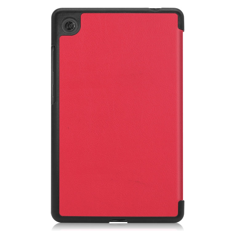 For Lenovo Tab M7 Custer Texture Horizontal Flip PU Leather Case with Three-folding Holder